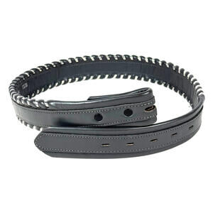 Vintage Fisher Men's 30 Top Grain Cowhide Western Holster Gray Leather Belt 8111